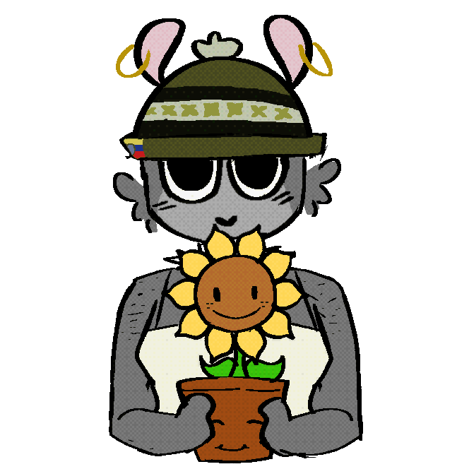 My oc holding a PvZ sunflower